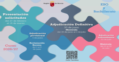 Proceso de Admisión para ESO y Bachillerato para el curso 2026/27